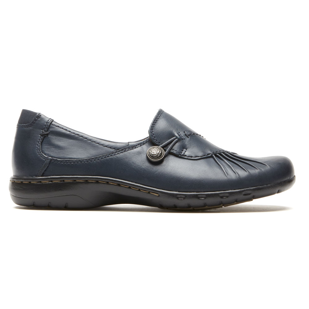 Rockport Slip-Ons Dame Marineblå - Cobb Hill Paulette - LQKO42957